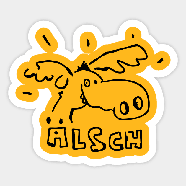 Elch Sticker by schlag.art